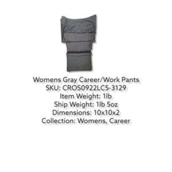 Signature By Larry Levine Women's Gray Career/Work Flat Front Pant Size 12. - Picture 1 of 1